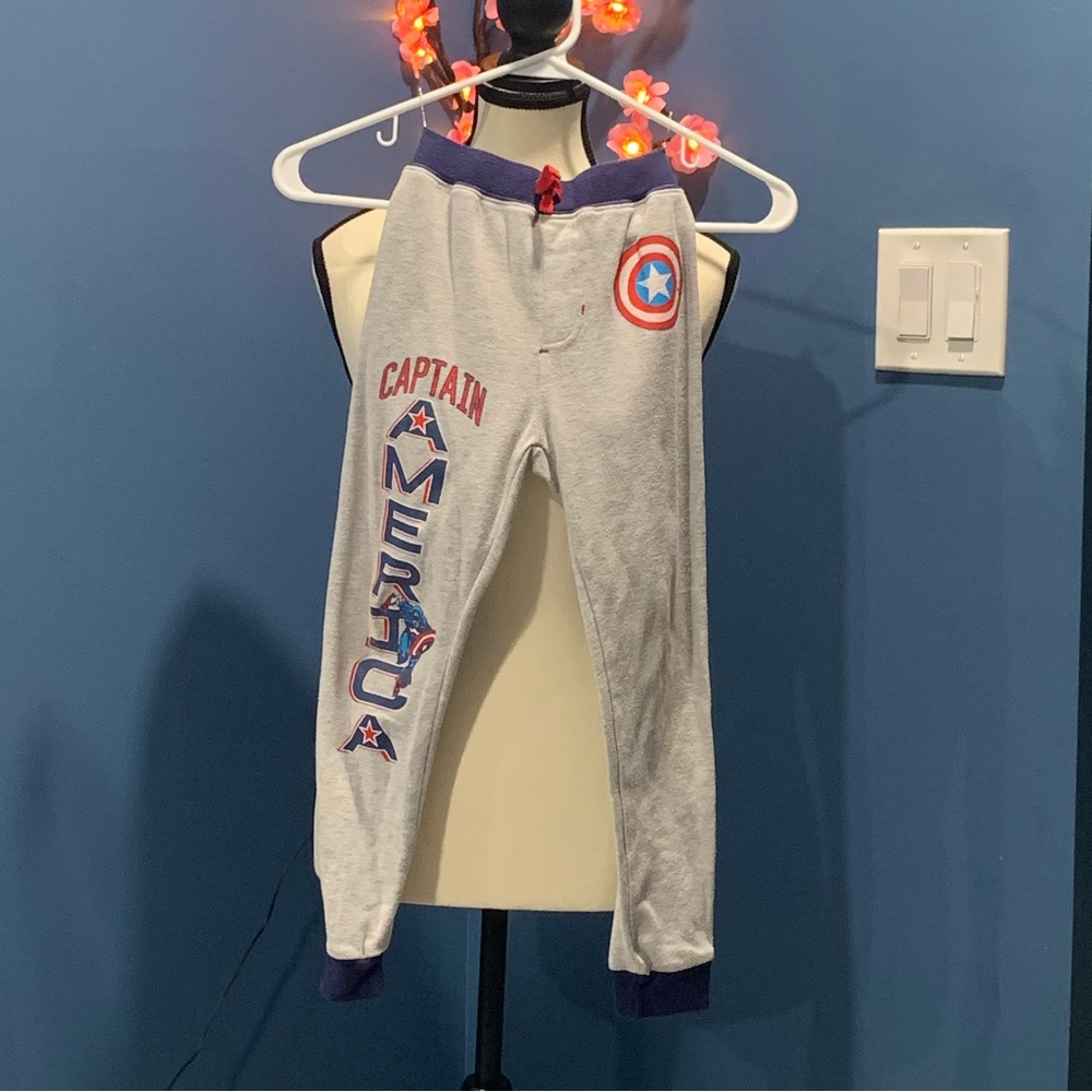 Marvel Captain American Cotton Joggers w/tie waist